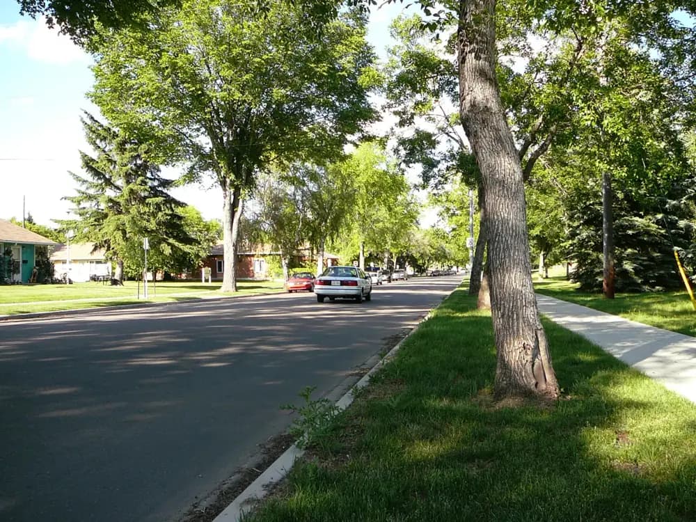 A real residential street in Holyrood, Edmonton